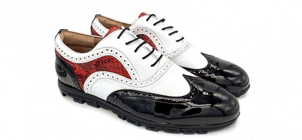 Charol Negro - Basic Blanco - Diamond Rojo